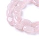 Granos naturales de abalorios de cuarzo rosa G-I231-11-3