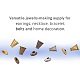 Pandahall Elite 80 pcs Antique Silver Plated Alloy Bead Cones End Beads Caps for Jewellery Making PALLOY-PH0010-01-4