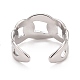 304 anello per polsino da donna a forma di catena barbazzale in acciaio inossidabile RJEW-C025-31P-2