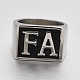 Personalized Retro Men's 316 Stainless Steel Wide Band Finger Rings RJEW-J066-19-20mm-1