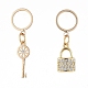 Brass Dangle Stud Earrings EJEW-JE04114-04-1
