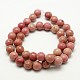 Natural Rhodonite Beads Strands G-G099-F12mm-33-2