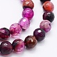 Faceted Natural Agate Beads Strands G-F561-6mm-D05-3