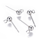 304 Stainless Steel Ear Stud Components STAS-I120-16B-P-1