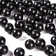 100pcs 8mm perles rondes en pierre noire naturelle DIY-LS0002-15-4
