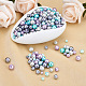 Cheriswelry 12 Strands 12 Styles Baking Painted Pearlized Glass Pearl Round Bead Strands HY-CW0001-03A-5