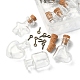 DIYウィッシングボトルペンダント装飾作成キット  星、ハート、キューブ、丸いガラス瓶を含む  鉄ペグベイルペンダント  ジュートコード  透明 DIY-FS0004-97-5
