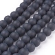 Chapelets de perles perles en agate noire naturelle G-D543-14mm-1