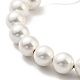 Bracelet coulissant en perles de coquillage avec chaîne serpent en laiton BJEW-B066-01B-03-2
