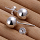 Ball Brass Stud Earrings EJEW-BB11902-2
