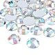FINGERINSPIRE 30Pcs Acrylic Rhinestones Flatback 20mm/0.8inches Silver Round Craft Gems Jewels for DIY Crafts Handicrafts Clothes Bag Shoes Decorations ACRT-FG0001-001-1