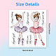 Прозрачные штампы для балета globleland DIY-WH0486-003-6