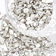 Fgbメッキガラスシードビーズ  ネイルアートの装飾アクセサリー  穴なし/ドリルなし  チップ  ホワイトスモーク  2.0~5.0mm  約450 G /袋 SEED-S020-03E-21-1