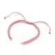 Fabrication de bracelet en cordon de polyester tressé réglable AJEW-JB00763-05-1