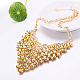 Fashion Women Jewelry Zinc Alloy Glass Rhinestone Bib Statement Choker Collar Necklaces NJEW-BB15118-A-8