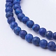 Naturales lapis lazuli teñidos abalorios redondos hebras G-G735-06F-6mm-2