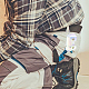 Chgcraft golfista cintura sportiva vita porta tee iridescente in plastica pvc doppia pallina da golf borse portaoggetti portatile custodia per pallina da golf con chiusura per il golf accessori per attrezzi sportivi AJEW-WH0329-40-4