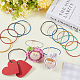 36 шт. 6 цвета резиновое покрытие нержавеющая сталь трос брелок FIND-SC0013-71B-3