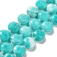 Naturweiß gefärbt Jade Perlen Stränge G-NH0004-014-1
