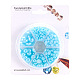 PandaHall Elite 1 Box Half Round Turquoise Imitation Pearl ABS Acrylic Dome Cabochons SACR-PH0001-19-4