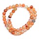Chapelets de perles rouges en agate naturelle G-S359-136-2
