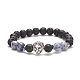 4Pcs 4 Style Natural & Synthetic Mixed Gemstone Stretch Bracelet Sets BJEW-TA00147-3