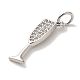 Кубические подвески из латуни с микропаве KK-U027-07P-02-2