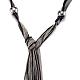 Cool Women Jewelry Zinc Alloy Bib Statement Tassel Chain Choker Collar Necklace NJEW-BB15136-B-2