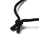 Cone Natural Rose Quartz Pendant Necklace with Nylon Rope for Women G-H286-08C-4