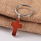 Cross 316 Surgical Stainless Steel Mixed Stone Keychain KEYC-JKC00063-2