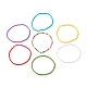 Набор ножных браслетов из стеклянных бусин карамельного цвета AJEW-AN00460-4