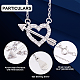 Creatcabin collier pendentif en argent sterling plaqué rhodium 925 SJEW-CN0001-05-4