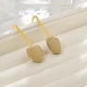 Серьги-гвоздики в форме сердечка из латуни&nbsp;LS-EJEW-A121-19B-03-1