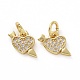 Латунные микро проложить кубического циркония подвески KK-E068-VF032-2