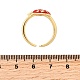 Латунные эмалевые регулируемые открытые манжеты для женщин RJEW-I111-10G-01-5