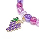Ensemble de bracelets extensibles en perles rondes en acrylique 4pcs 4 styles BJEW-JB08926-05-5