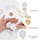 SUPERFINDINGS 4 Sets 2 Colors Angel Wing Sublimation Trays Pendants Set Alloy Blank Hot Transfer Printing Tray Bezel Pendant Decorations Platinum Golden Car Hanging Charms for Keyrings Making AJEW-FH0003-46-4