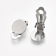 Accessoires de boucles d'oreilles clips à vis en 304 acier inoxydable STAS-T045-33B-P-3