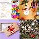 GORGECRAFT 30Pcs Wooden Christmas Ornaments Christmas Tree Decorations Snowflake Elk Snowman Blank Unfinished Wood Pendants with 30Pcs Rope Cords for DIY Crafts Home Christmas New Year Decorations WOOD-GF0001-85-7