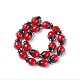 Handmade Lampwork Beads Strands with Bubble bag, Ladybug, Red, 12~14x9~10x5~6mm, Hole: 1~2mm, about 20pcs/Strand
