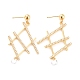 Cubic Zirconia Dangle Stud Earrings for Girl Women ZIRC-Z018-24G-2
