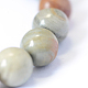 Natürliche Blattsilber Jaspis runde Perle Stränge X-G-E334-8mm-04-4