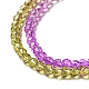 Brins de perles de verre de couleur dégradé transparent X1-GLAA-H021-01B-03-3