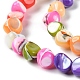 Brins de perles teintes en coquille de troca naturelle BSHE-E030-01-3