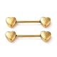 201 Stainless Steel Heart Nose Bone Rings with 304 Stainless Steel Pins AJEW-P109-02G-2