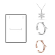 Benecreat 12 pack coffrets pendentifs à bijoux en carton rectangle effet marbre blanc coffrets cadeaux avec insert éponge CBOX-BC0001-21-5