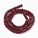 Facettes couleur unie verre rondelle perles brins X-GLAA-Q044-6mm-25-2