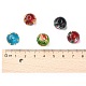 Flower Picture Transparent Glass Round Beads GFB-R004-14mm-M20-3