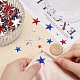 CHGCRAFT 1800Pcs 3 Colors Star Cabochons Flat Back Scrapbook Embellishments Acrylic Rhinestone Star Cabochons for Independence Day Jewelry Jewelry Making KY-CA0001-43-3