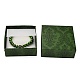 Caja cuadrada de cartón para pulseras con estampado de flores. CBOX-Q038-03C-3